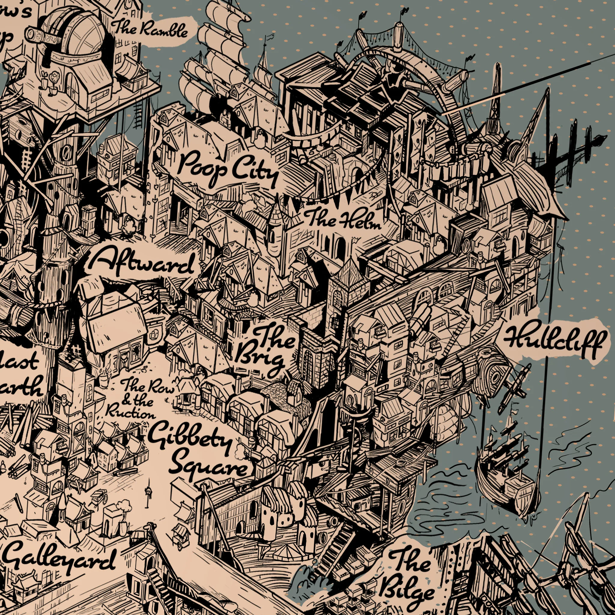 Dimension 20 Pirates of Leviathan Map Poster - Image 3